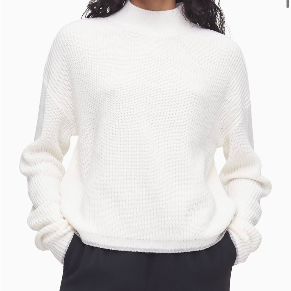Calvin Klein cropped mock neck sweater